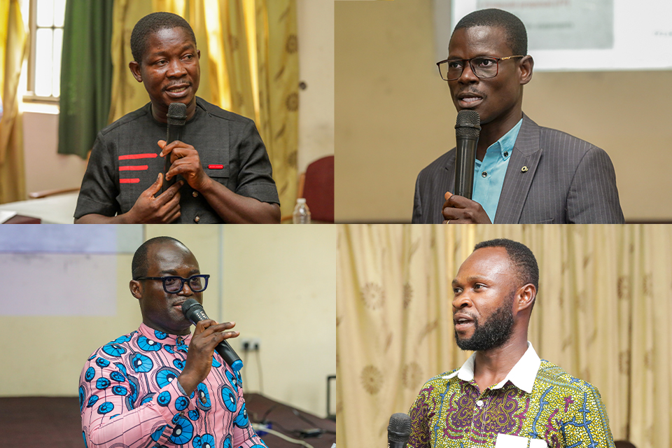 Facilitator for the workshop from top L-R: Dr. Philip Siaw Kissi, Dr. Peter Akayuure, Mr. Amos Dadzie  and Mr. Michael Amo Asiedu