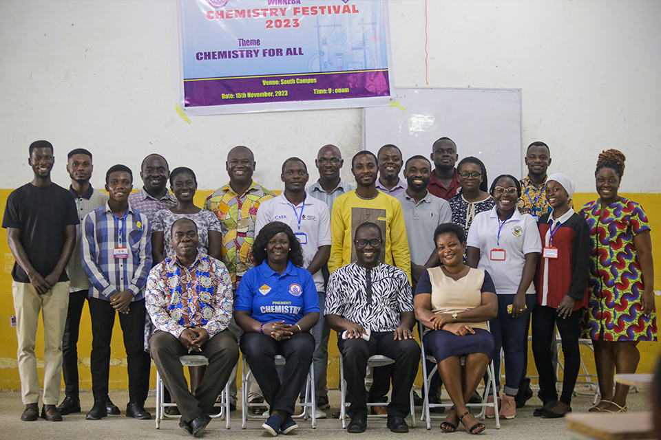 Faculty members and facilitators in a pose after the training