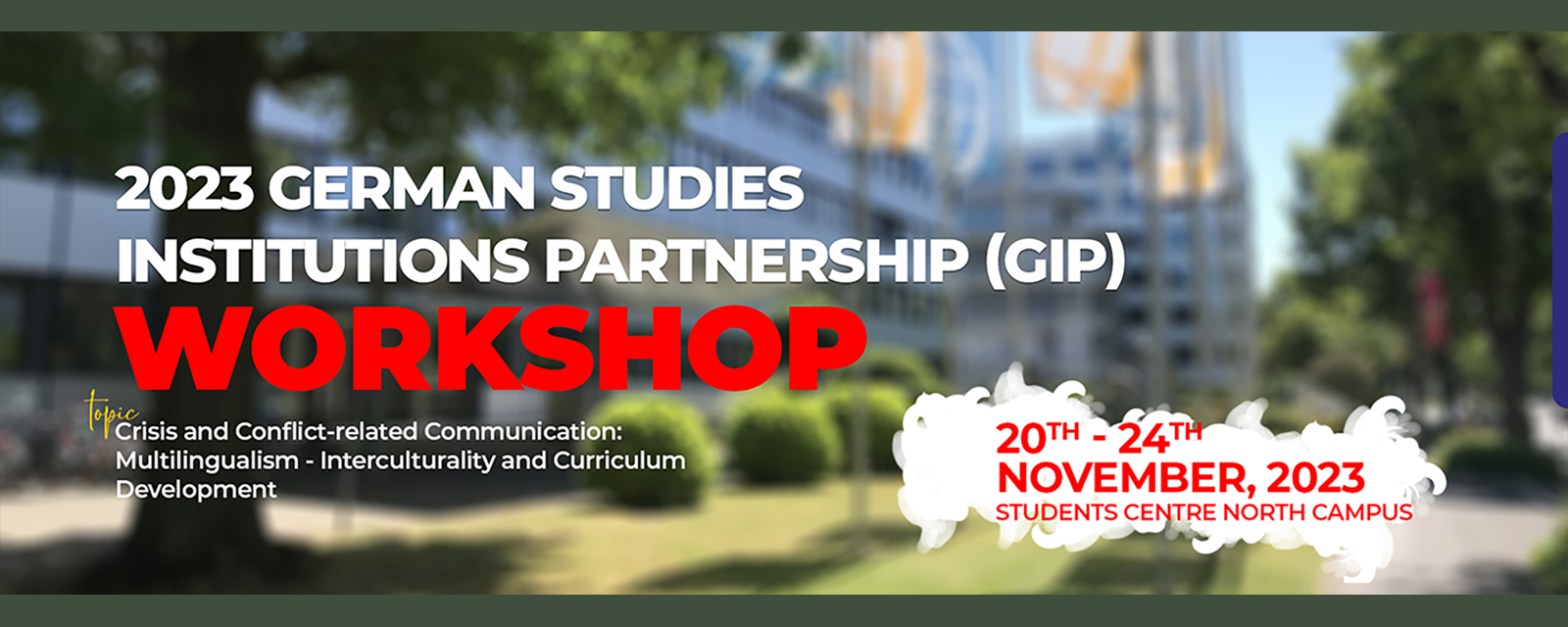 2023 German Studies Institutions Partnership (GIP) Workshop