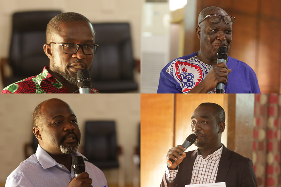 From top L-R: Dr. Akwasi Kwarteng Amoako-Gyampa, Mr. Cletus Kolog Ngaaso, Mr. Isaac Darko and Mr. Raymond Bentum Boison