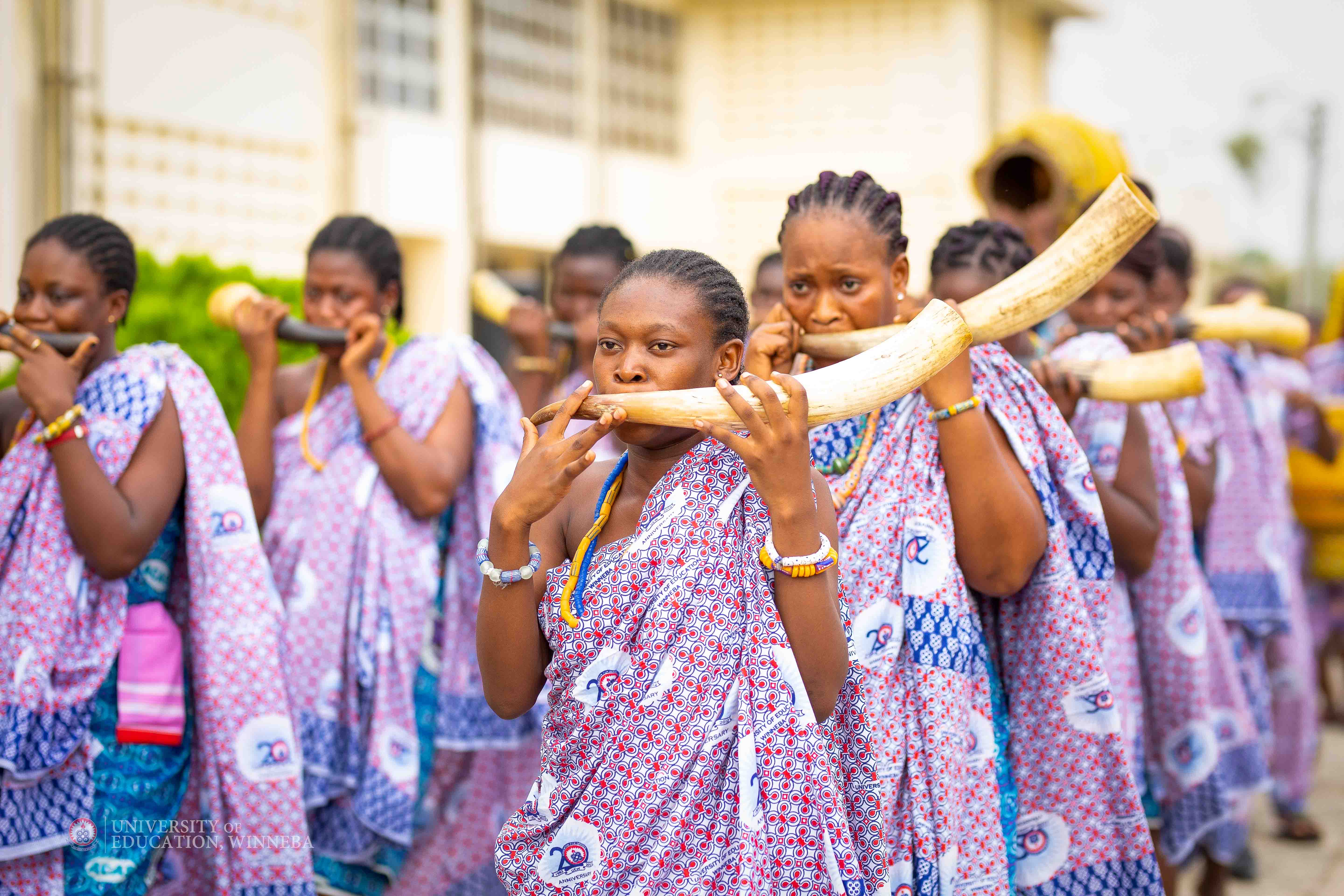 Music students with the procession 