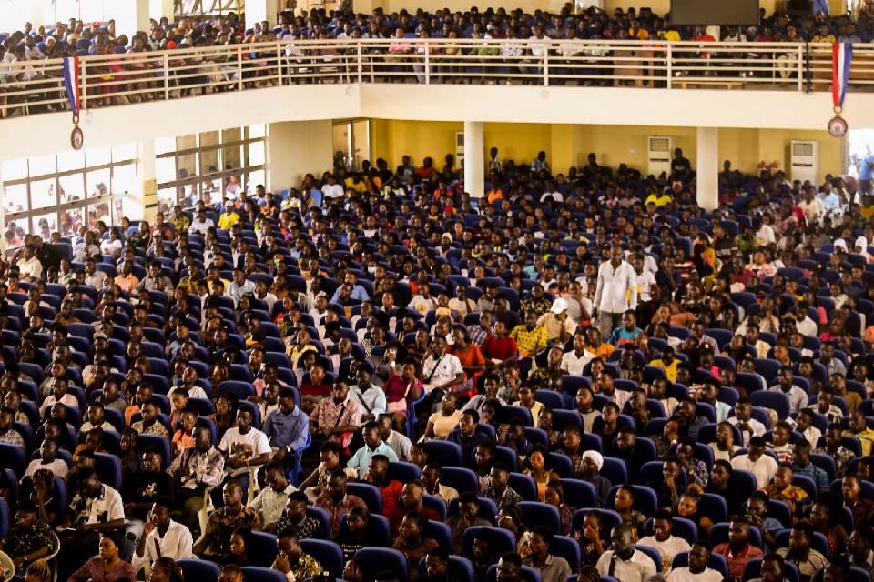 A cross-section of undergraduate students during the IPOP at the Jophus Anamuah-Mensah Conference Centre