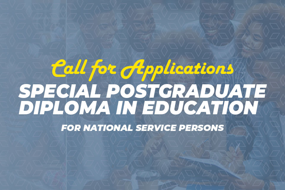 Call for Applications | Special Postgraduate Diploma in Education for National Service Person