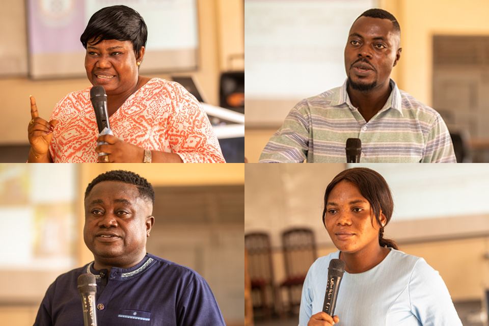 From top L-R:  Dr. (Mrs.) Theresa Antwi, Dr. Bernard Amoako, Mr. Samuel Ofori Danquah, and Ms. Delight Abla Klutse, 