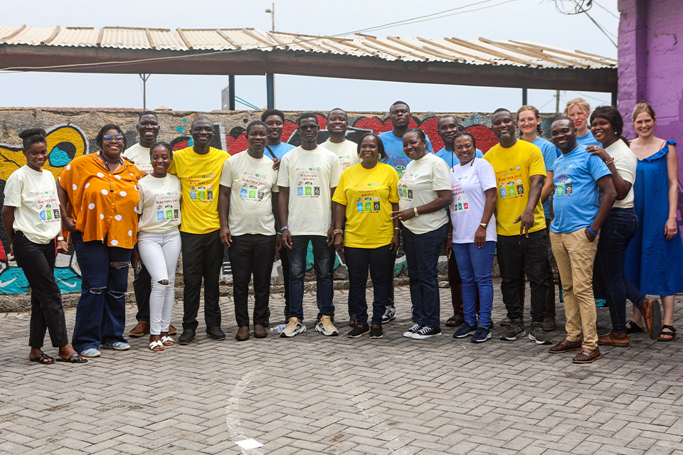 A group picture of the research team and staff of the Accra Metropolitan Assembly 