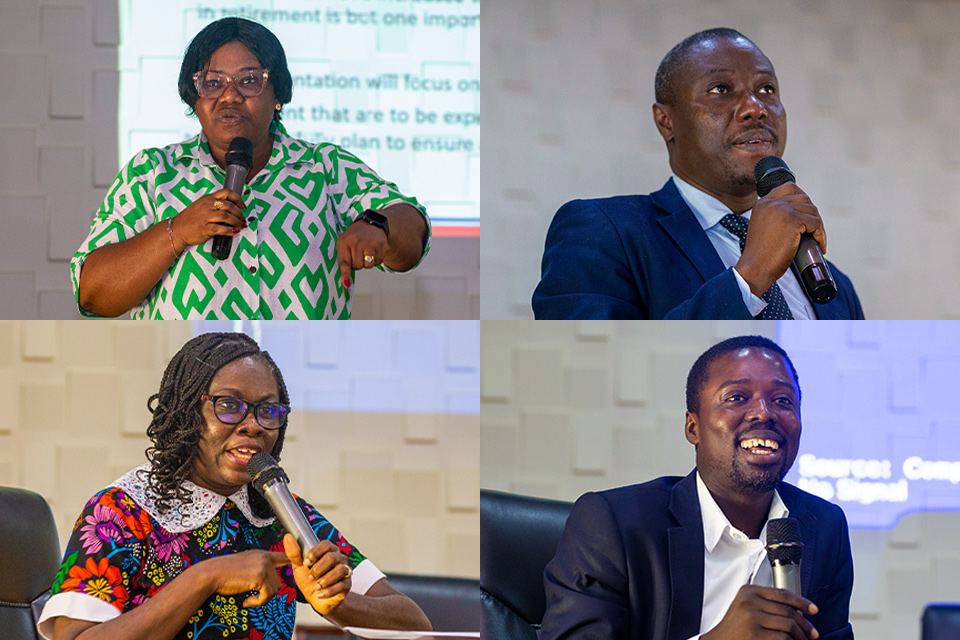 From top L-R: Dr. (Mrs.) Theresa Antwi, Dr. John Kanyiri Yambah, Mr. Shadrack Nketiah and Mrs. Christina Ammah