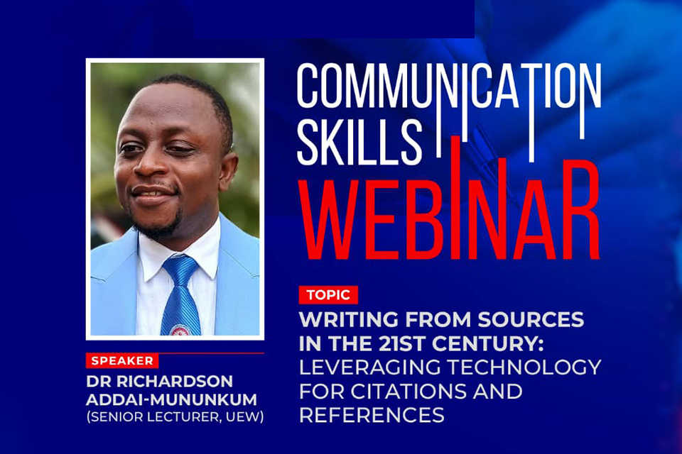 Banner indicating details of the webinar