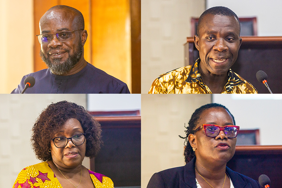 From top L-R: Prof. Eric Daniel Ananga, Dr. Munkaila Seibu, Dr. Patricia Ananga and Dr. Elizabeth Lani Ashong