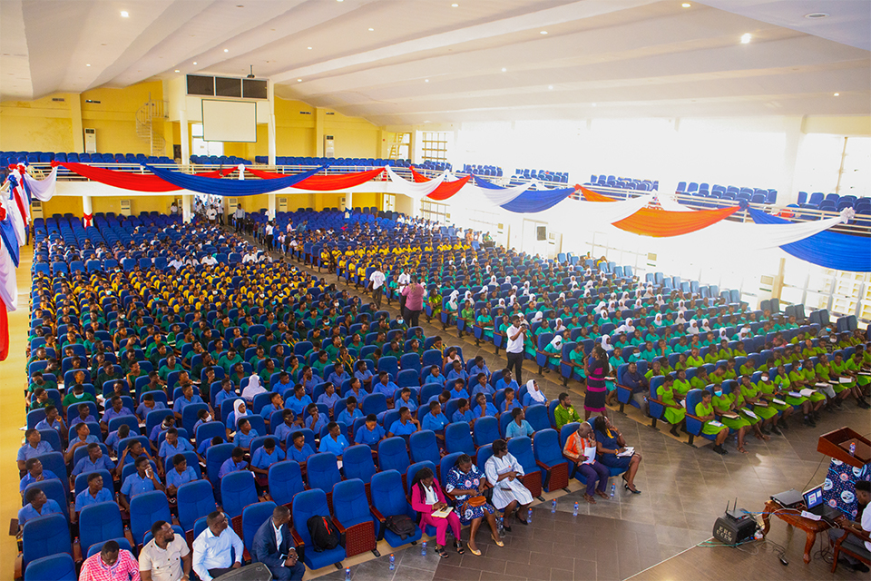 An aerial shot of participants at the Jophus Anamuah-Mensah Conference Centre