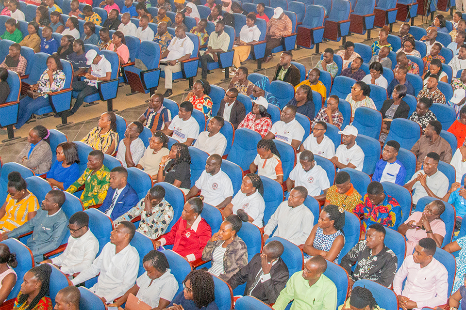 A cross-section of participants gathered at the Jophus Anamuah-Mensah Conference Centre for the opening ceremony of the conference.