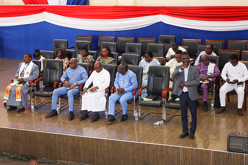 A cross-section of faculty members and staff who attended the service 