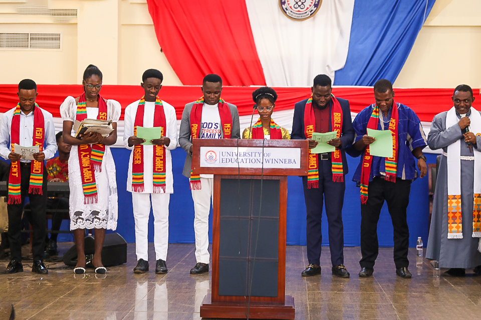 New executive committee of the Chaplaincy being inaugurated