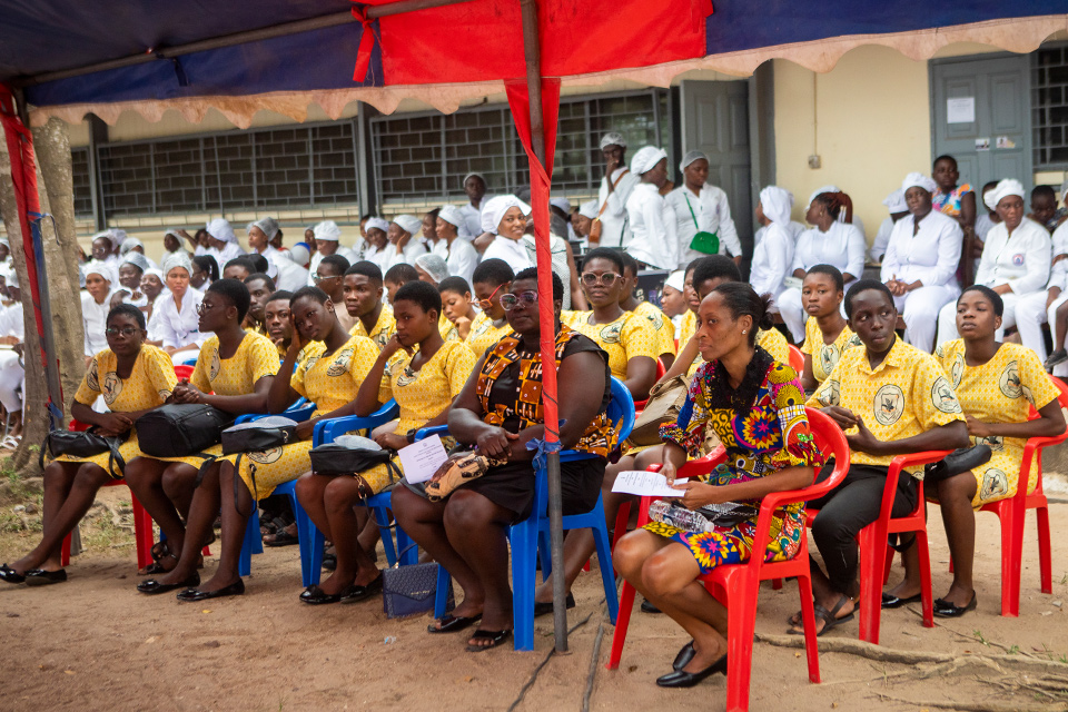 A cross-section of Swedru senior high school students who graced the event 