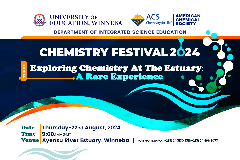 Banner Design for Chemistry Festival 2024, highlighting the theme, date, time, and venue