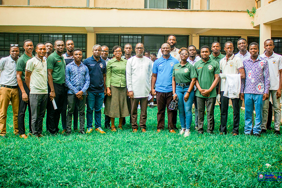 A group picture of UEW staff and Mando SHTS teachers 