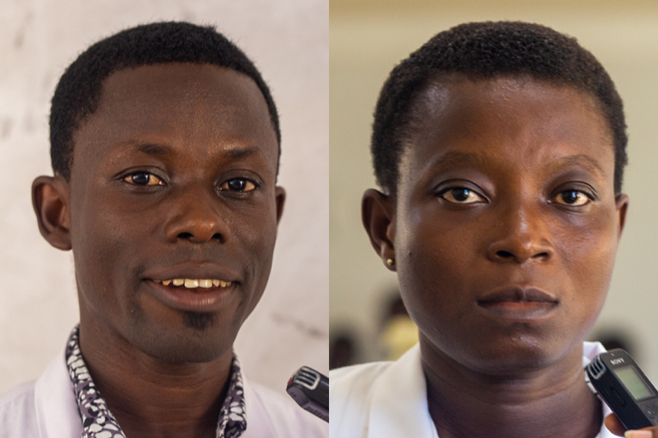 Isaac Kwaku Dey (left) and Diana Mawufemor Katameny 