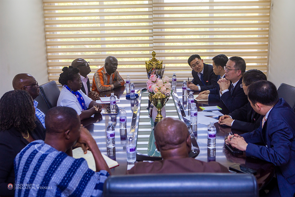 A cross-section of UEW Management and JSU delegation during the meeting 