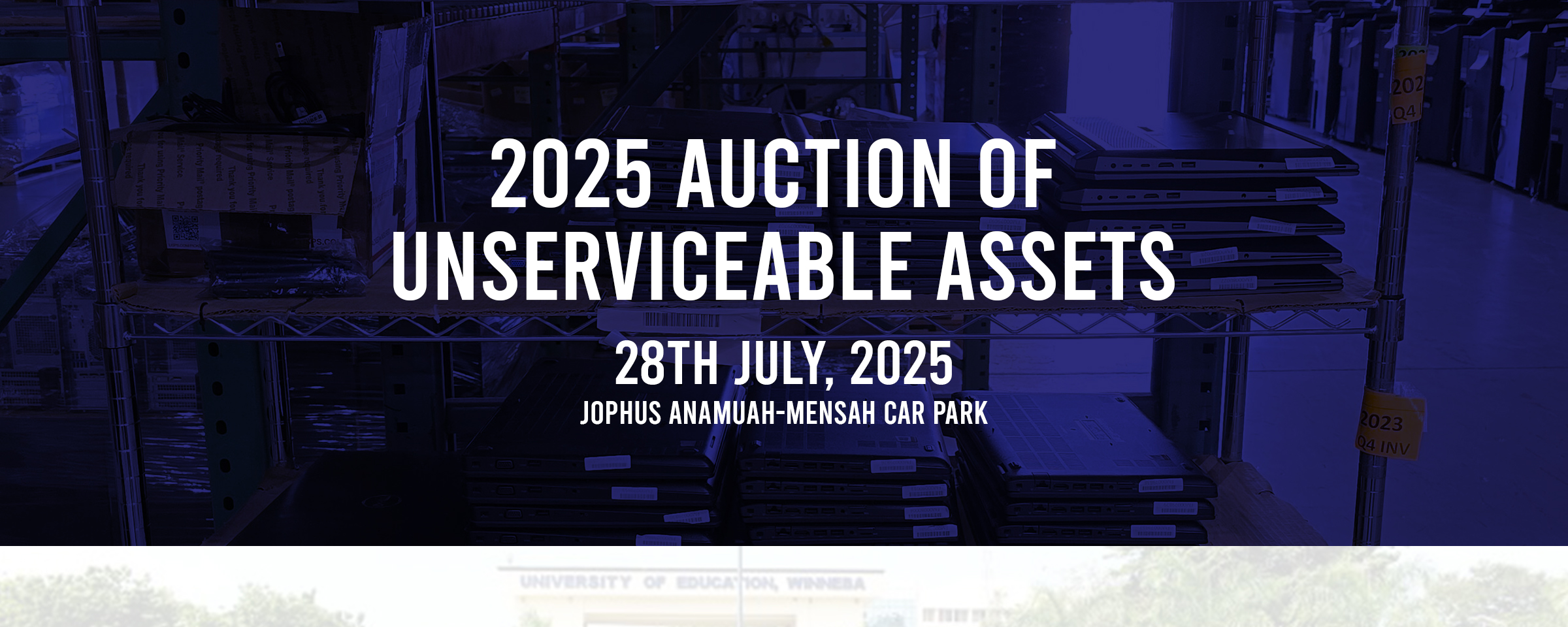 Upcoming Auction of Unserviceable University Assets