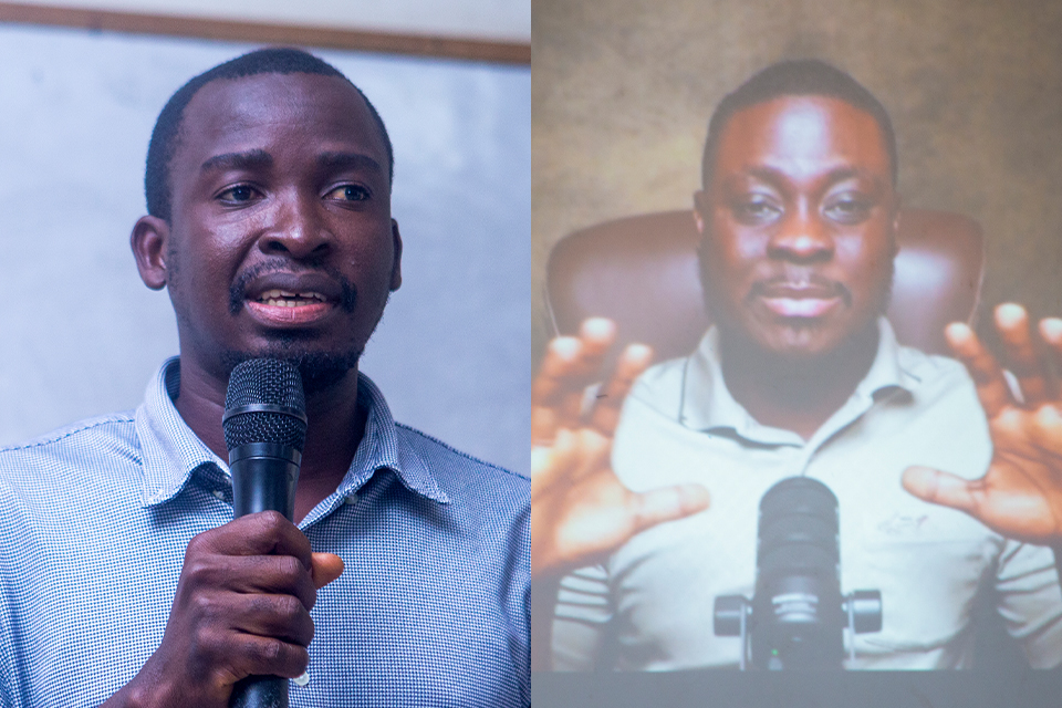 Dr. Bright Ankudze (left) and Mr. Alfred Appiah