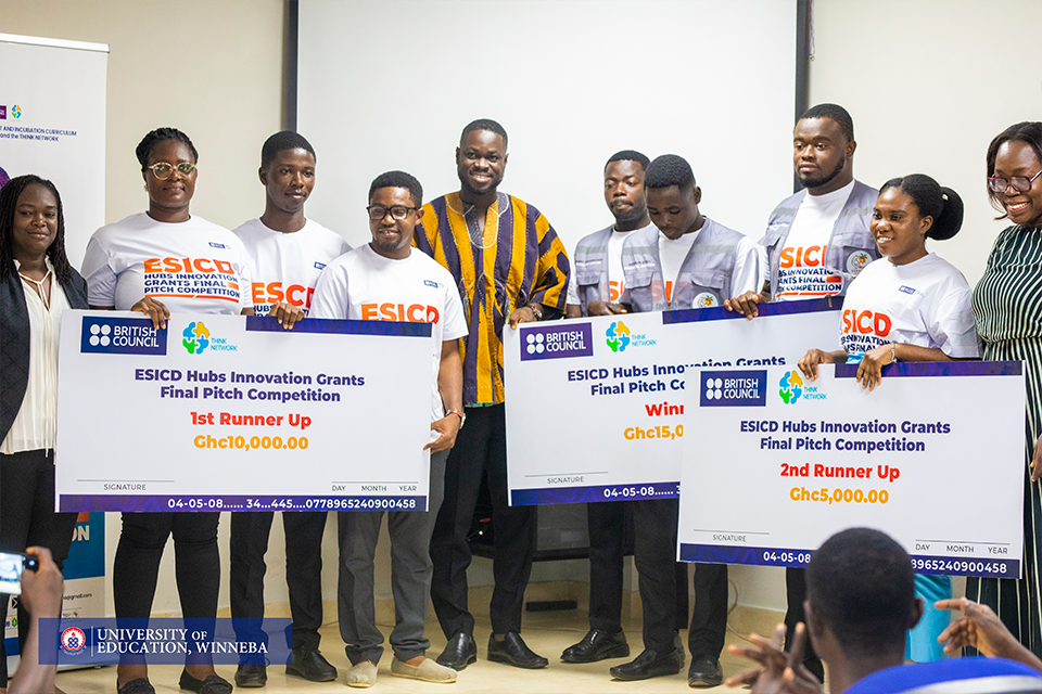 The top three teams pose for a group photograph after the competition