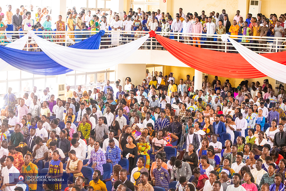 A cross-section of students at the Jophus Anamuah-Mensah Conference Centre