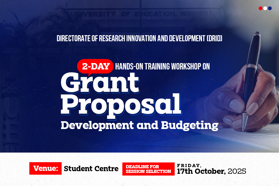 Two-Day Hands-On Training Workshop on Grant Proposal Development and Budgeting