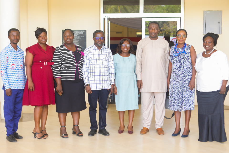 The staff of SGS posed for a group photograph following the workshop at the Winneba campus.