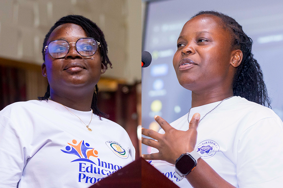 Ms. Deborah Boluwatife Adeolu (left) and Ms. Dorcas Yakubu