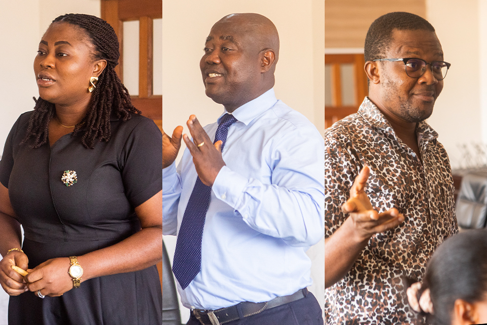 From L-R: Mrs. Shiella Appiah-Kubi, Mr. Moses Sackey and Mr. Gideon Adinku