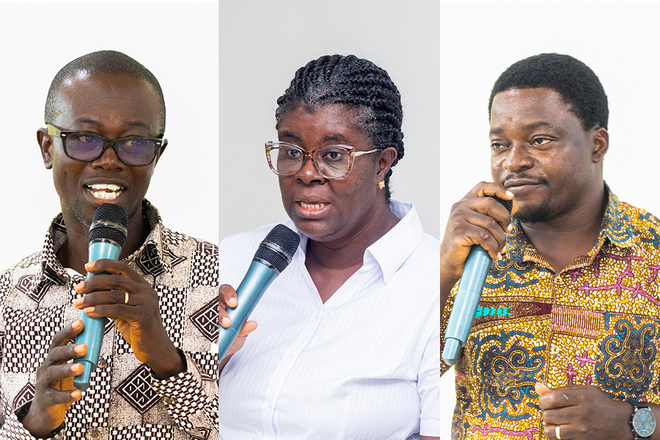 From L-R:  Mr. Kwadwo Sakyi, Ms. Rebecca Tachie-Menson and Mr. Timothy Addo 