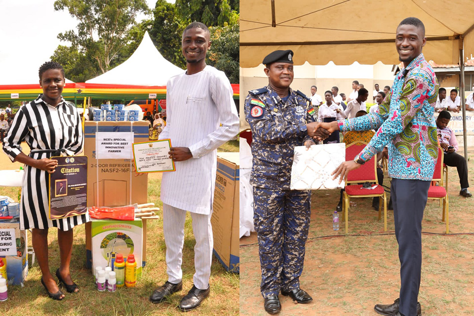Kow Aboagye-Ghunney showcasing a few of his awards