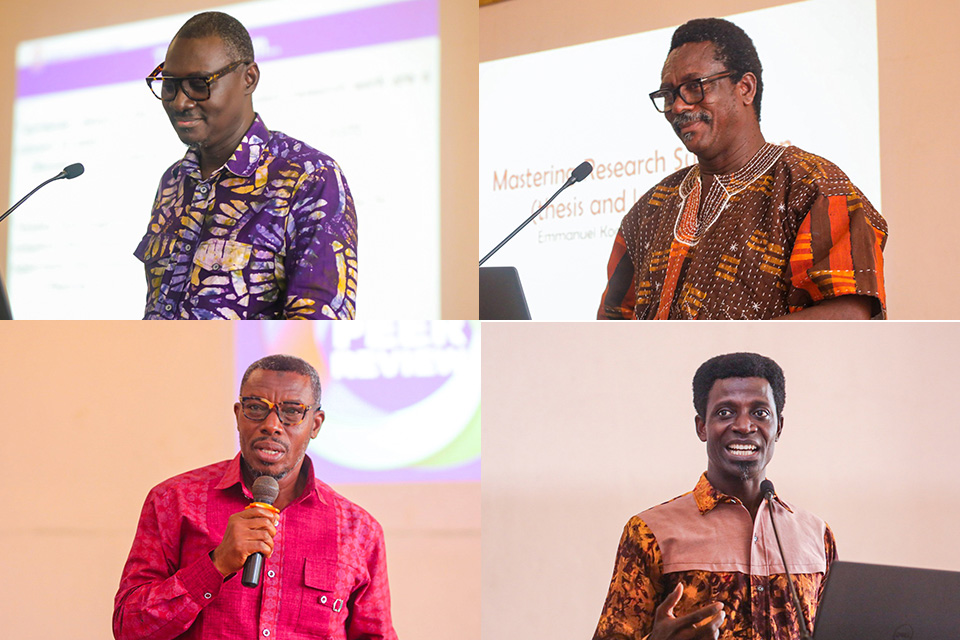 From top L-R: Prof. Ernest Kwasi Amponsah, Prof. Emmanuel Rexford Kodwo Amissah, Prof. Osuanyi Quarcoo Essel and Prof. Joseph Essuman 