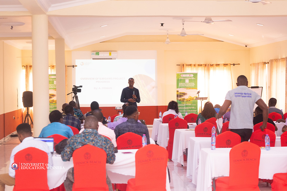 Dr. Adams Osman making a presentation to the attendees 