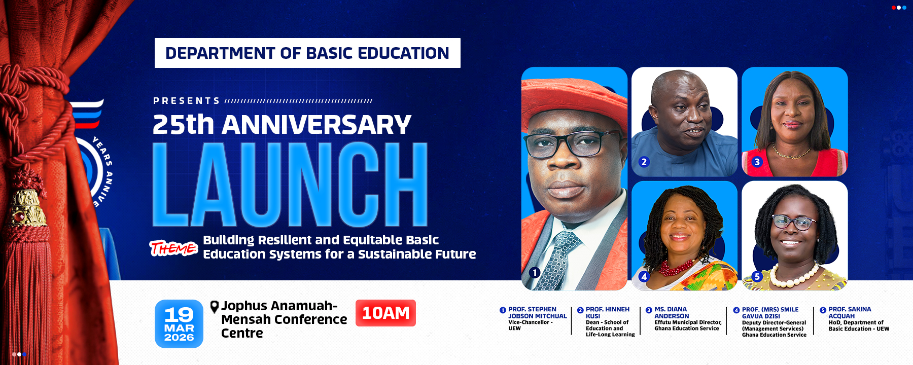 25th Anniversary Launch | Department of Basic Education