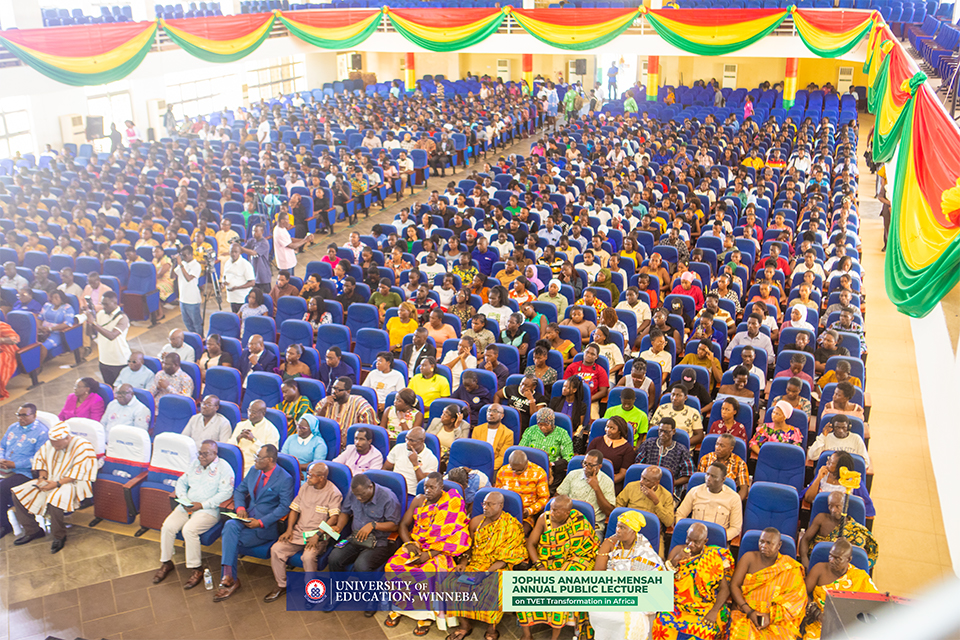 An aerial view of the attendees