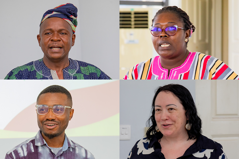Presenters from top, left to right: Dr. Davis Mawuena Awesu, Dr. Ethel Ansaah Addae, Prof. Jennifer Markides and Mr. Joseph Bless Darkwa