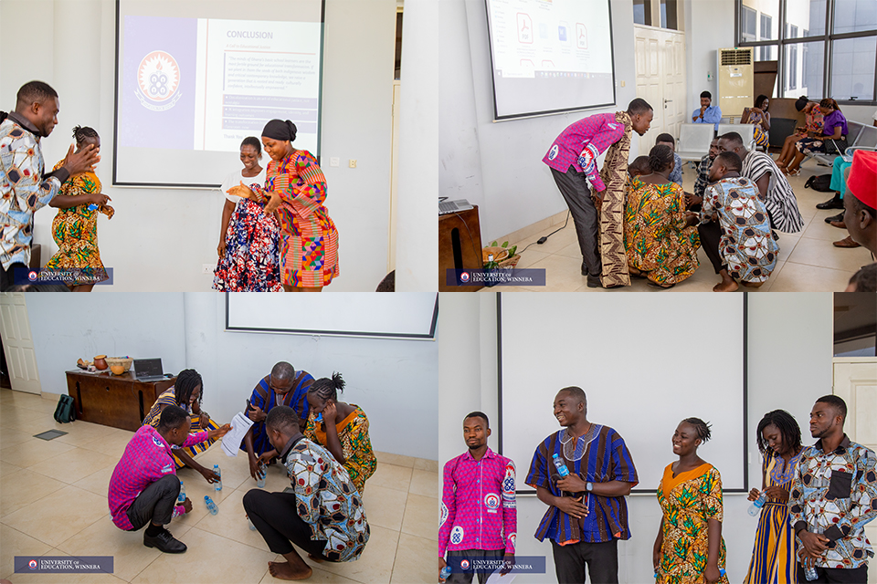 An image depicting MPhil students performing traditional indigenous plays