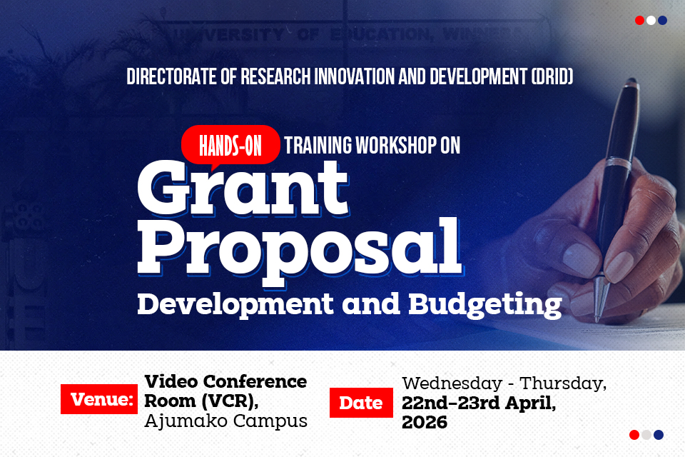 Hands-On Training Workshop on Grant Proposal Development and Budgeting