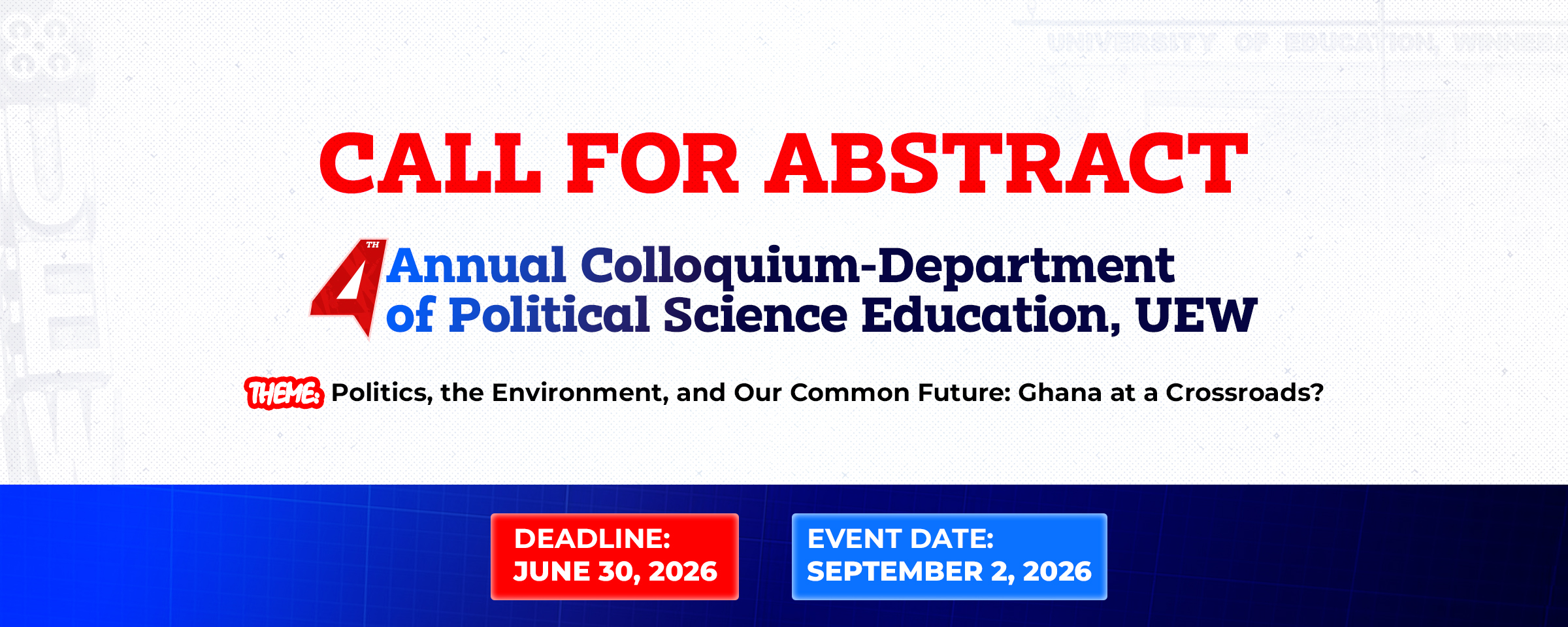 Call for Abstracts - 4th Annual Colloquium, Department of Political Science Education