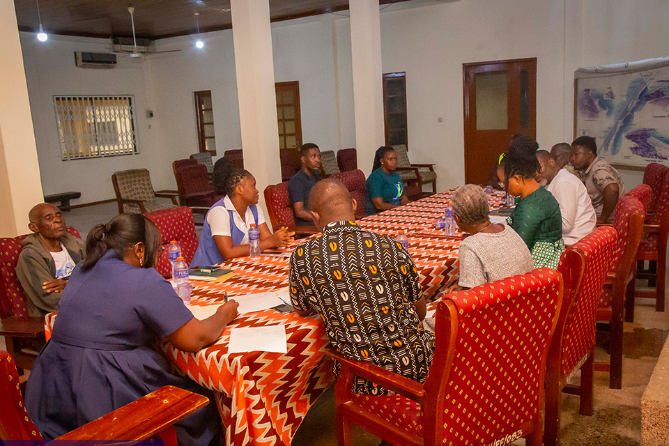 An aerial view of the roundtable discussion