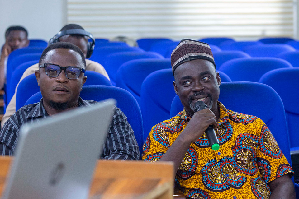 Panel members Prof. Richardson Addai-Mununkum (left) and Prof. Seth Tweneboah