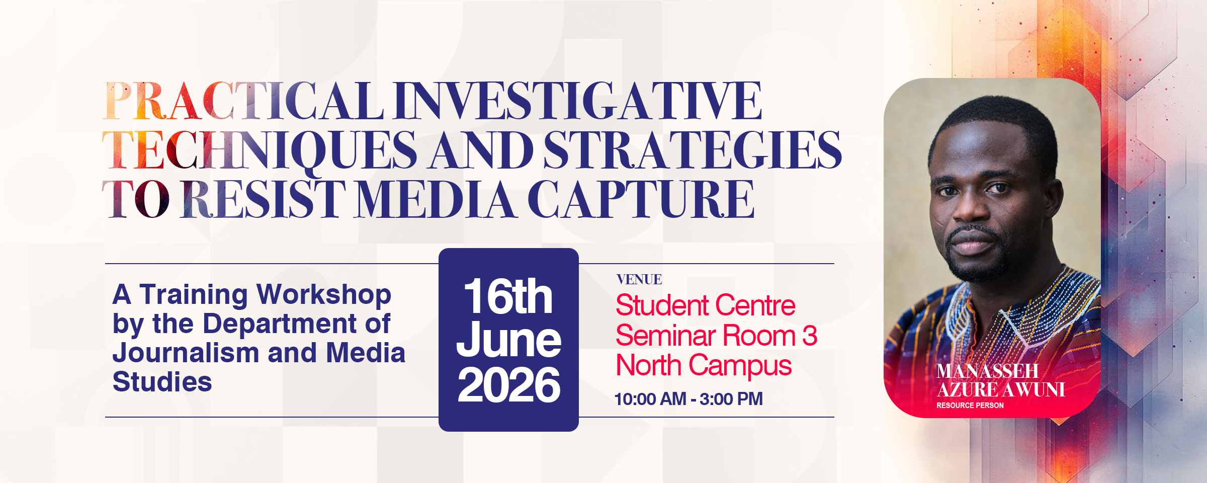 Practical Investigative Techniques and Strategies to Resist Media Capture | DJMS Workshop