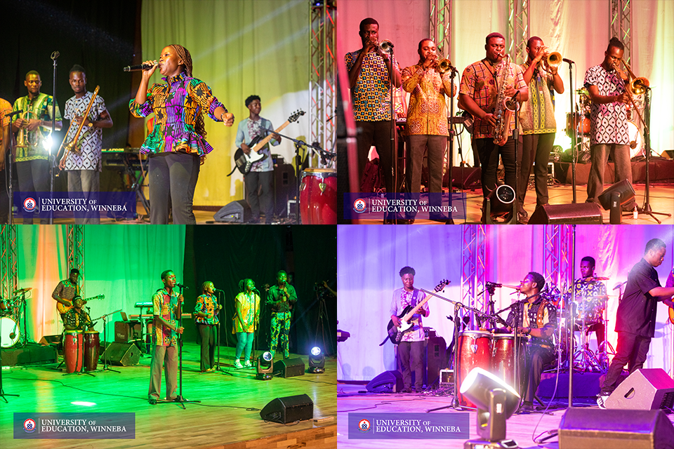 An image showcasing how the UEW Pop Ensemble dazzled the audience with classics by the legendary Pat Thomas