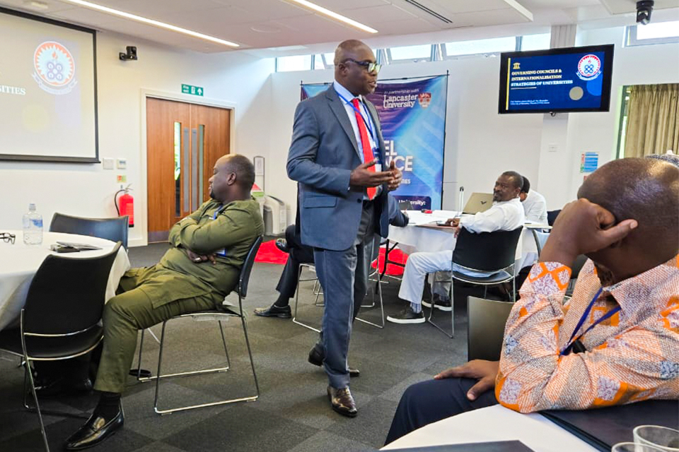 Prof. Mitchual engaging participants 