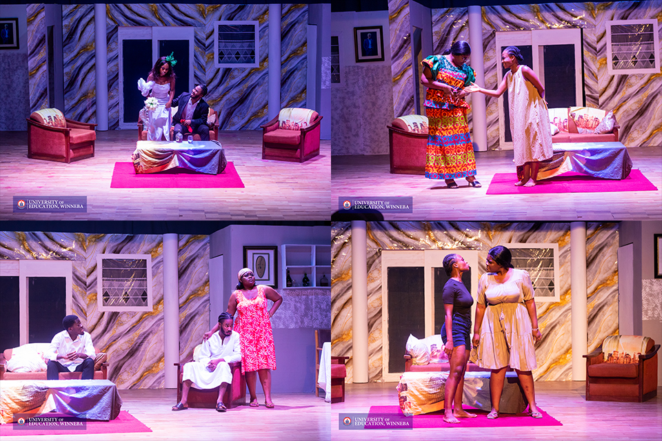 An image showcasing excerpts from the stage production 