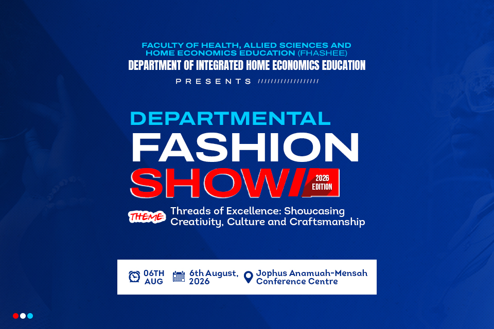 Department of Integrated Home Economics Education to Hold 2026 Departmental Fashion Show