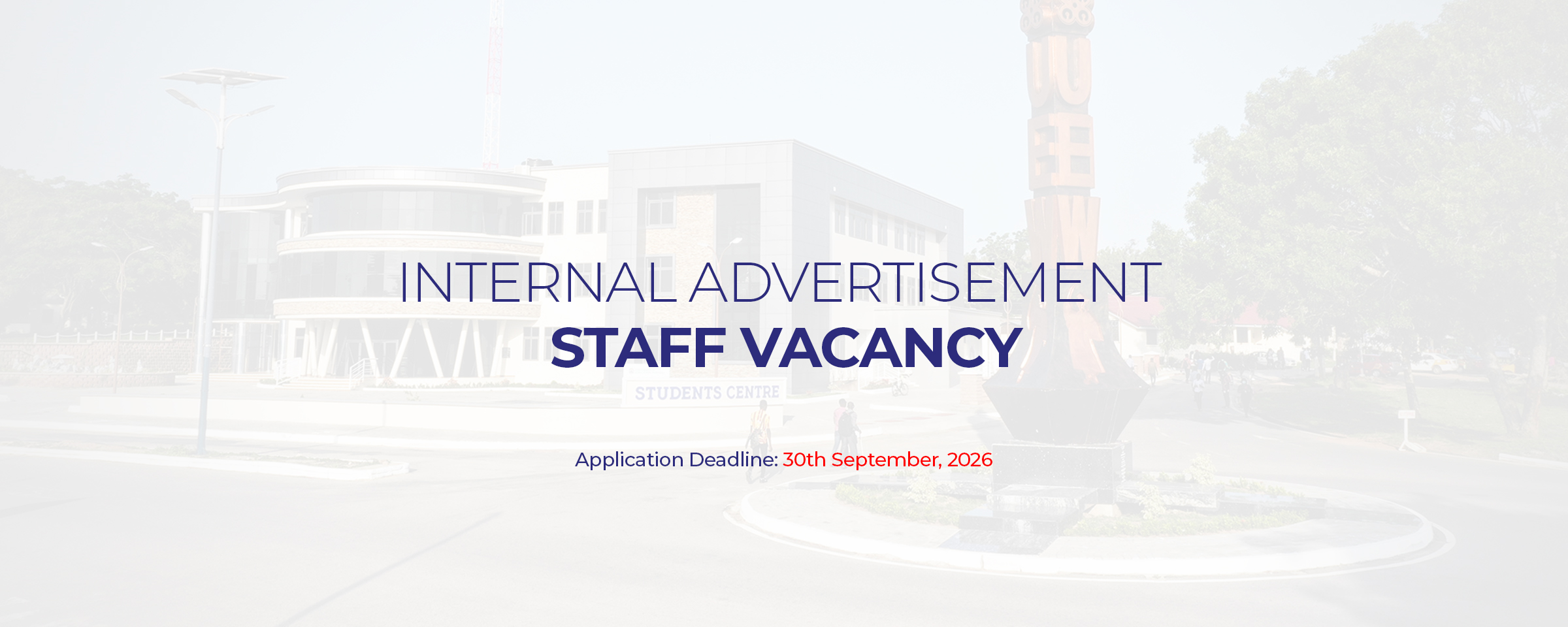 Internal Advertisement | Staff Vacancy