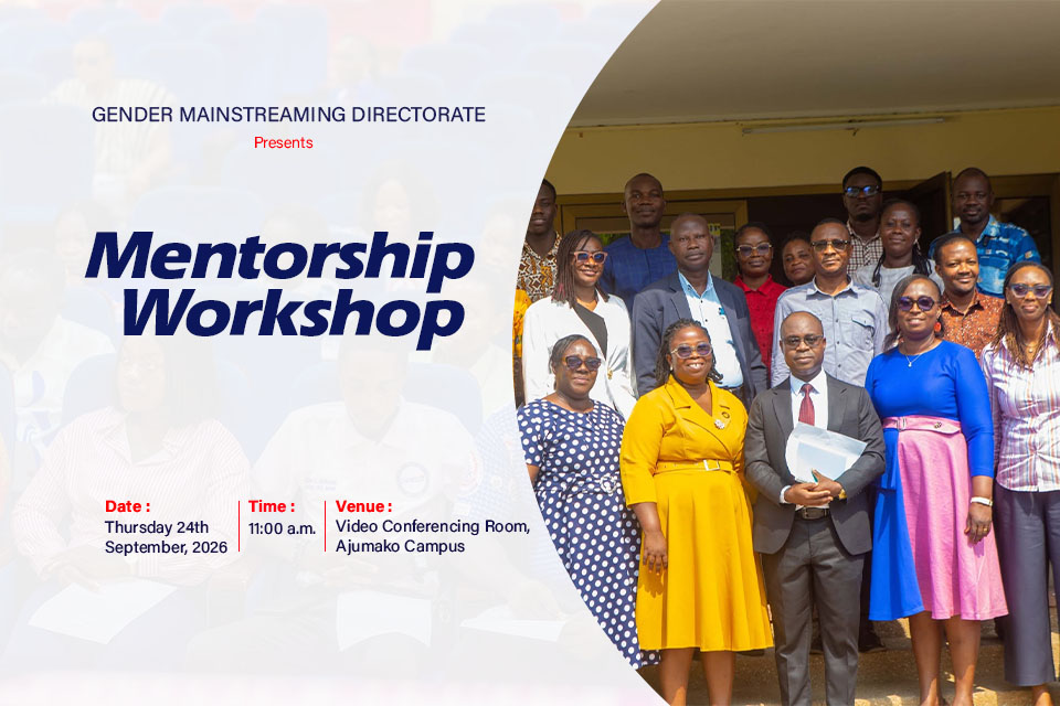 Mentorship Workshop by the directrate of gender mainstreaming