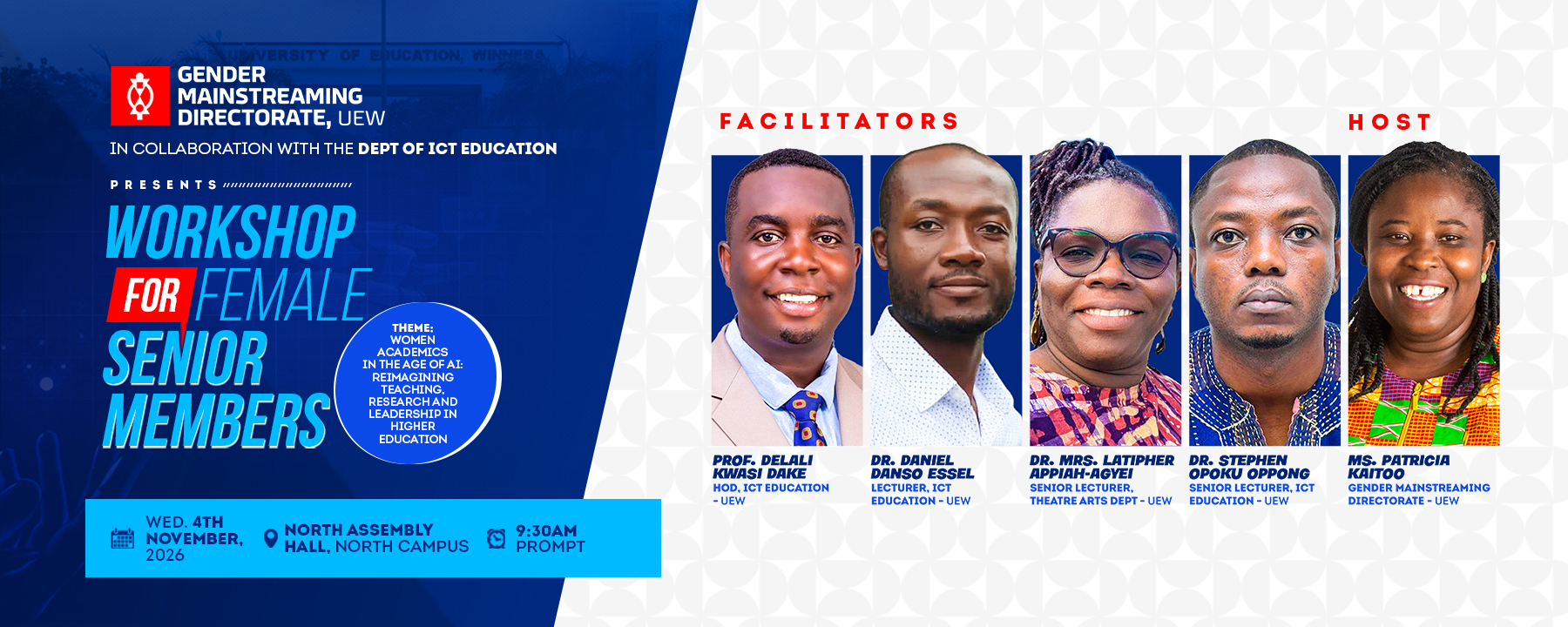Gender Mainstreaming Directorate to Hold Workshop for Female Senior Members on AI in Higher Education