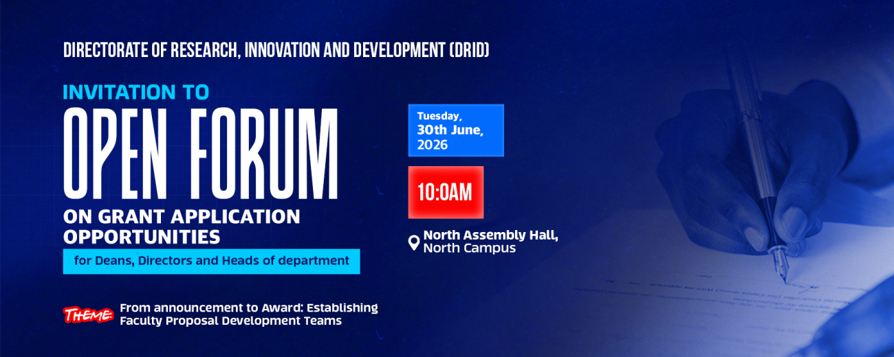 Invitation to Open Forum on Grant Application Opportunities